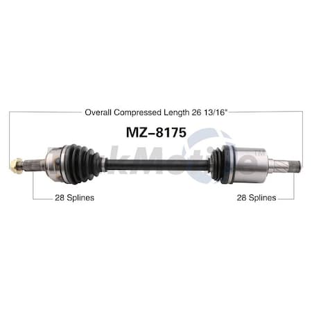 Surtrack Axle Cv Axle Shaft, Mz-8175 MZ-8175